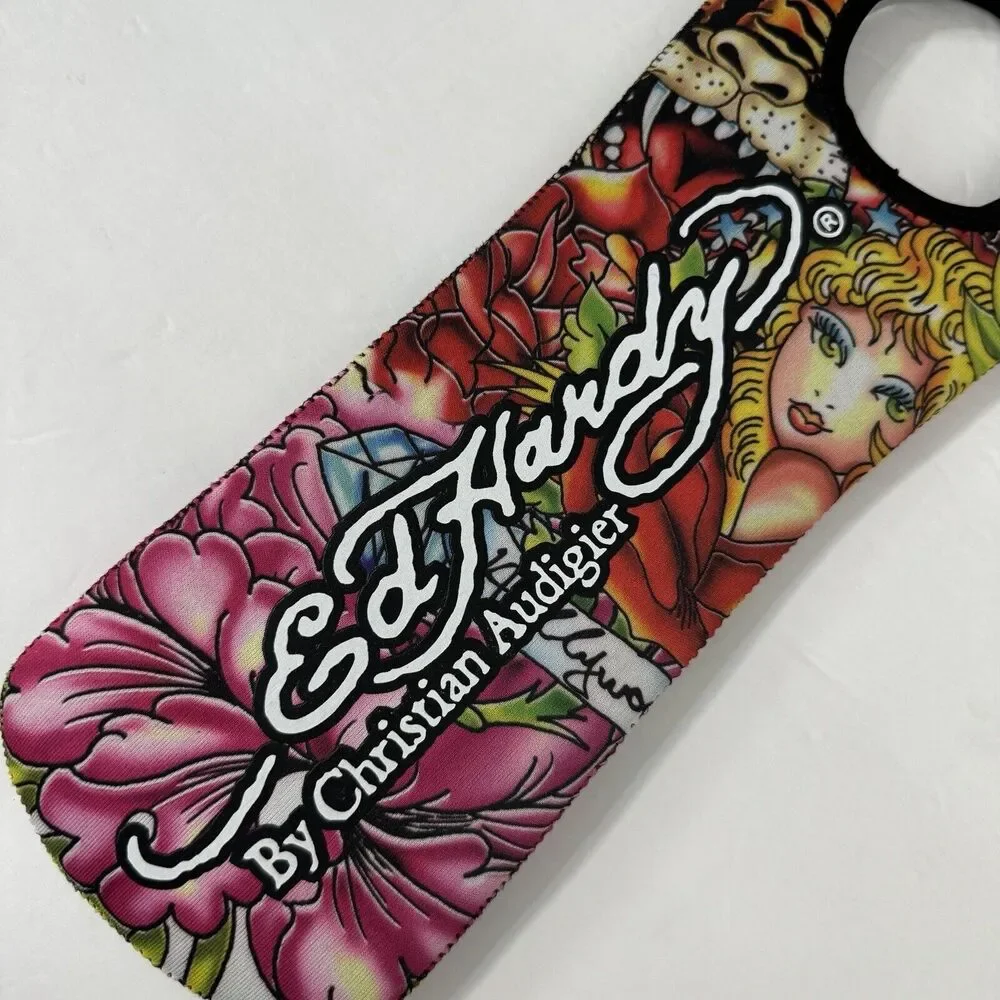 Ed Hardy Bag Wine Bottle Tote Cooler Reusable Gift Y2K Christian Audigier